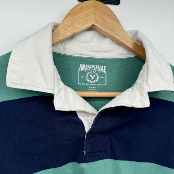 AE Striped Polo The Throwback Rugby Shirt Women’s S Polo Sporty Tennis Preppy - Picture 3 of 6
